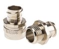 Adaptaflex Straight, Conduit Fitting, 16mm Nominal Size, M16, Brass, Silver IP40 rating M16