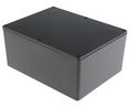 Black Die Cast Aluminium Enclosure, IP66, Black Lid, 165.8 x 127.3 x 76.3mm