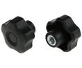 Black Multiple Lobes Clamping Knob, M8, Threaded Hole, M8, Black, Pack of 10 pieces