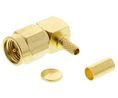 Telegartner, Plug Cable Mount SMA Connector, 50Ohm, Crimp Termination, Right Angle Body, Hane, Vinkelrät, 50Ohm, Crimp