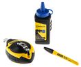 Stanley 30m Polyester Chalk Line & with blue Chalk Powder