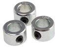 Shaft Collar, One Piece, Set Screw, Bore 7mm, OD 12mm, W 8mm, Steel Pack of 3 pieces
