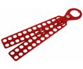Red 24-Lock Steel Universal Lockout Hasp, 11mm Shackle, 25mm Attachment