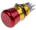 Emergency Stop Push Button, Panel Mount, DPDT, IP65