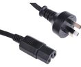 IEC C15 Socket to Type I Australian Plug Power Cord, 2m, Kabellengte 2m