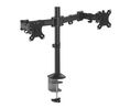 VESA Arm, Clamp / Grommet, 8kg, 27" (68.6 cm), Supported Displays - 2, Black