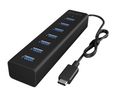 USB Hub, USB-A Plug, 3.0, USB Ports 7, USB-A Socket