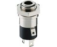 Jack Socket, Straight, Nickel / Gold, 3.5 mm, Poles - 4