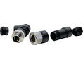 Circular Connector, M8, Socket, Right Angle, Poles - 3, Screw Terminal, Cable Mount