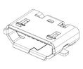 Złącze USB, Gniazdo, Micro USB-B 2.0, Kąt prosty, Pozycje - 5, Opakowanie 5 sztuk