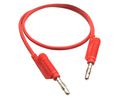 Messleitung, Bananenstecker, 4 mm, stapelbar, PVC, 32A, 60V, 2m, 2.08mm², Rot