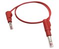 Testkabel med indragbart skydd, stackbar, Banankontakt, 4 mm, PVC, 32A, 600V, 1.5m, 2.08mm², Röd