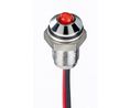 Red Panel Mount Indicator, 1.8 → 3.3V dc, 6mm Mounting Hole Size, Lead Wires Termination, IP67 Lead Wire