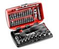 Ratchet Spanner Set, Ergonomic, 1/4", 38pcs
