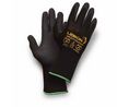 Lebon Protection DEXITOUCH Black Elastane, Polyamide Abrasion Resistant Gloves, Size 9, Aqua Polymer Coating, Pack of 12 pieces