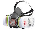 JSP PressToCheck Series Half-Type Mask Respirator, Size Medium, Hypoallergenic