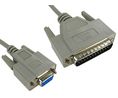 Serial Cable D-SUB 9-Pin Female - D-SUB 25-Pin Male 2m Grey