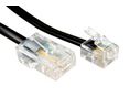 Telefonkabel, RJ11-Stecker - RJ45-Steckverbinder, Rund, 1m, Schwarz