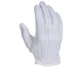 Protective Gloves, Cotton / Polyvinylchloride (PVC) / Polyester, Glove Size Medium, White
