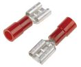 Spade Connector, Partially Insulated, Red, 0.5 ... 1.5mm², Socket, Pack of 100 pieces