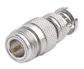 Adaptateur RF, Droit, Cuivre-béryllium, 6GHz, Fiche BNC - Prise N, 75Ohm