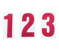 Self-Adhesive Numbers, Red, 50mm, Pack of 56 pieces