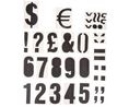 Self-Adhesive Numbers, Black, 75mm, Pack of 56 pieces