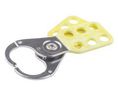 Safety Hasp Lockout, 6 Locks, Steel, Yellow
