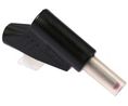 Banana Plug Insulated Shrouded Stackable 4 mm Brass Nickel 750VAC 30A Black