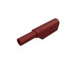 Banaanipistoke Eristetty Shrouded 4 mm Messinki Kulta 1kVAC 1kVDC 24A Ruuviliitin Punainen