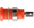 Banana Socket Red 4 mm Nickel 1kVAC 1kVDC 24A Blade Terminal, 4.8 x 0.8 mm Pack of 5 pieces