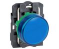 Blå indikatorlampa, komplett, plast, Ø22mm, 24V, IP69(K) 24V Blå
