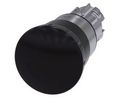 3SU1 Series Black Latching Push Button Head, 22mm Cutout, IP66, IP67, IP69K