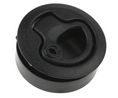 Black Plastic Locking Latch, 50mm Cutout, Key Unlock