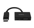 Multi-Port-Adapter, DisplayPort-Stecker - HDMI-Buchse / VGA-Buchse, Schwarz