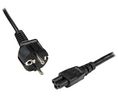 IEC-Gerätekabel DE/FR Typ F/E (CEE 7/7) Stecker - IEC 60320 C5 2m Schwarz