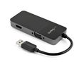 Multi-Port-Adapter, USB-A-Stecker - HDMI-Buchse / VGA-Buchse, Schwarz
