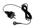 Erdungskabel, DE Typ F (CEE 7/4) Stecker, 10-mm-Druckknopf, 2.5m