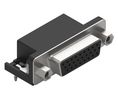 High Density D-Sub Connector with Hex Screw, Angled, Socket, DA-26, PCB Pins