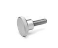 Ganter GN.29761 Natural Stainless Steel Knurled Clamping Knob, M5, Threaded Stud, Natural, Pack of 10 pieces