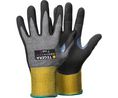 Tegera TEGERA Black, Yellow CRF Technology, Glass Fibre Thread, HPPE, Nylon, Spandex Cut Resistant Work Gloves, Size 7,, 6 ST