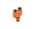ifm electronic Side Entry Circular Connector Adapter1M122M12Female Pole Pole