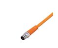 ifm electronic Male 1 way M8 to Unterminated Unterminated Sensor Actuator Cable, 2 m, Gerade Leiter, 2m, IP65 / IP67 / IP68 / IP69K, Orange