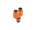 ifm electronic 1 Pole M12 Plug to 2 Pole M12 Socket Adapter Poler Poler