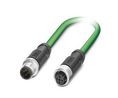 Phoenix ContactNBC, 2m Cat5, Green M12 to Male M12 Female, Shielded Shielded, Terminated PVC Sheath