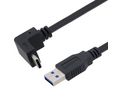 USB 3.0, Male Plug to Male USB 3.0, 1 m, 1m, USB 3.0, Schwarz