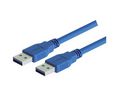 USB 3.0, Male USB Type A 3.0 to Male USB Type A 3.0, 800 mm, 800mm, USB 3.0, Blau
