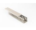 Betaduct 1046 Grey Slotted Panel Trunking - Open Slot, W50 mm x D75mm, L2m, PVC, 50, 2m, Grå