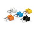 WAGO Black, Blue, Orange, White, Yellow Male Banana Plug, 4 mm Connector, Cage Clamp Termination, 20A, 42V Paket med 50 delar