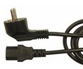 Right Angle CEE 7/7 Plug to Straight IEC C13 Socket Power Cord, 2.5m, 250V, Cable Length 2.5m